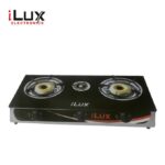 Ilux Cuisinière à Gaz – Réchaud 3 Feux – LXG-8213S – Silver